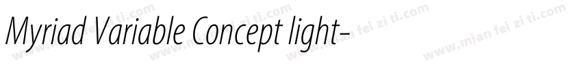 Myriad Variable Concept light字体转换